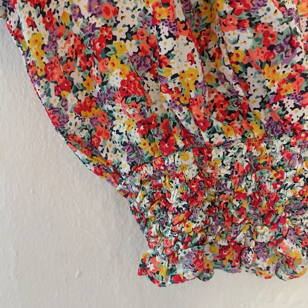 Faithful the Brand x REVOLVE: Floral Plunge Neck Crop Blouse